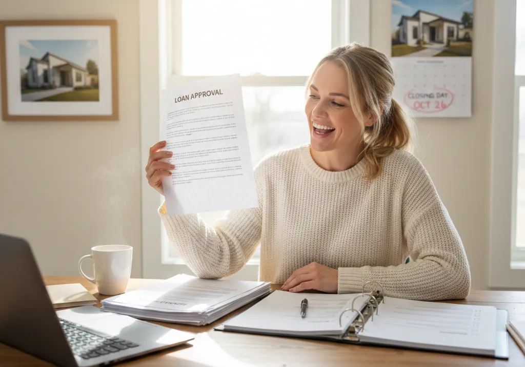 Person reviewing paperwork for home purchase readiness