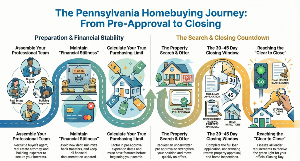 Next steps after mortgage pre-approval in PA
