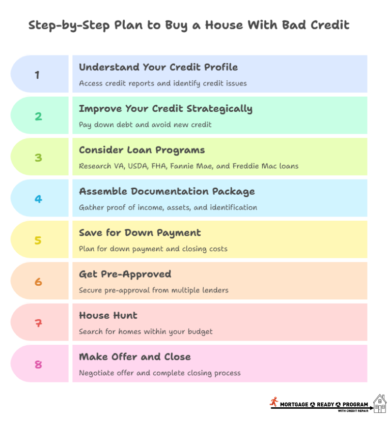 Step-by-Step Plan to Buy a House With Bad Credit