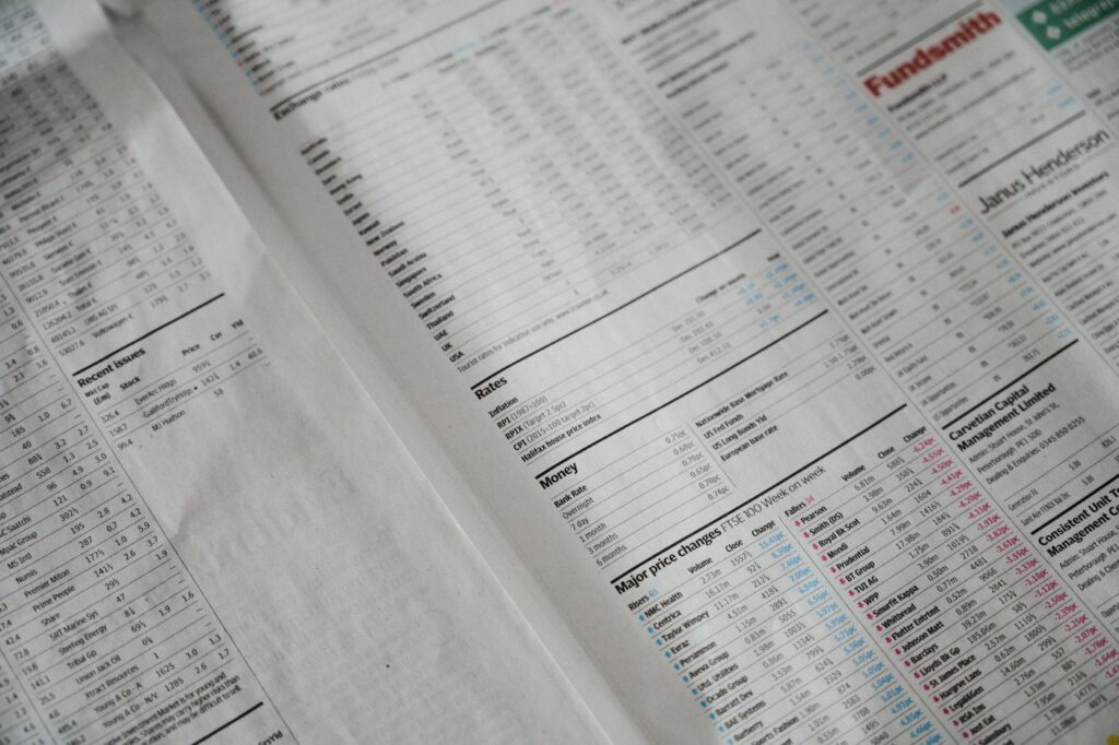 Close-up of a credit report page with numbers – how credit bureaus work